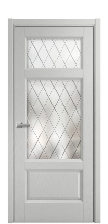 Дверь межкомнатная Неоклассик 3 Цвет Ясень Телегрей Покрытие Шпон крашеный  Наличник L 50 Цена 46750