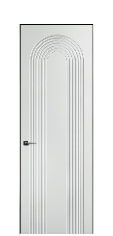 Дверь межкомнатная Меццо 15 Цвет Облачный Покрытие ЭМАЛИ Эмаль Наличник Скрытый короб хром Цена 42450